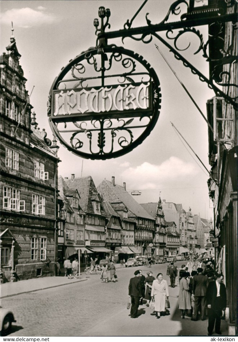 Hameln Osterstraße Personen Rummel Vor Apotheke, Geschäfte 1960 - Hameln (Pyrmont)