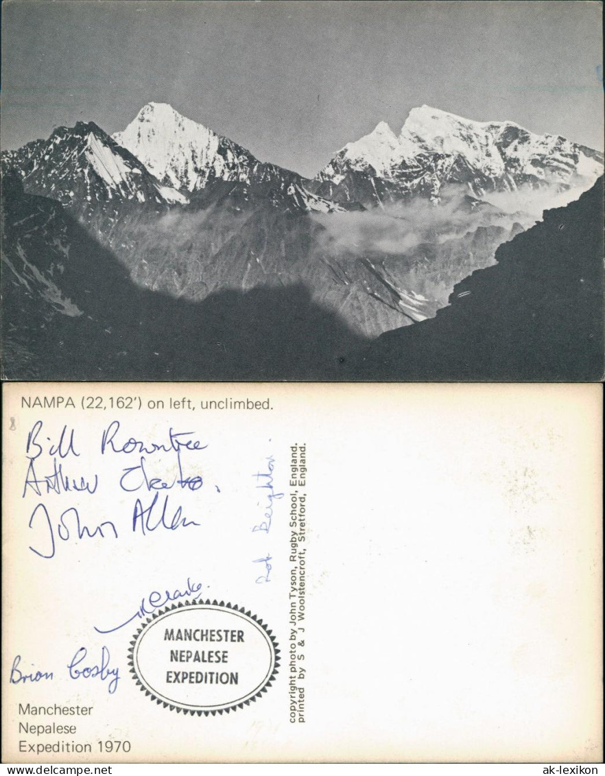 Bergsteiger Manchester Nepalese Expedition Nampa Original Autogramme 1970 - Arrampicata