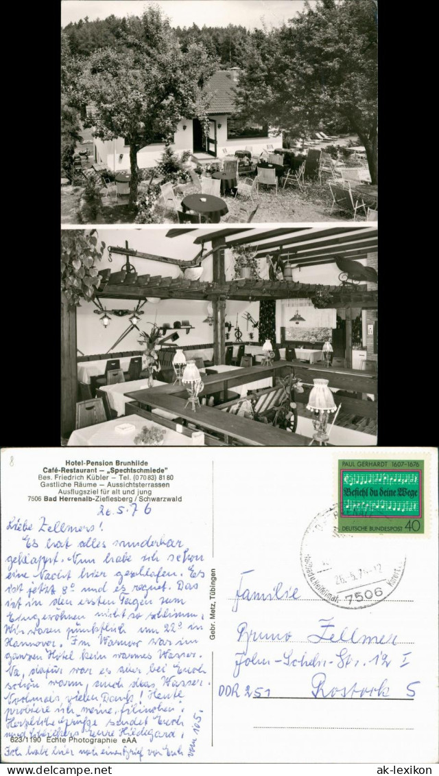 Ansichtskarte Bad Herrenalb Café-Restaurant - ,,Spechtschmiede" 3 Bild 1974 - Bad Herrenalb