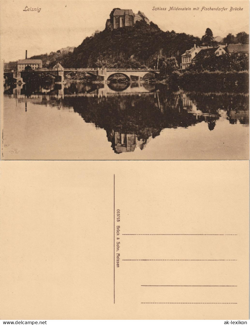 Ansichtskarte Leisnig Schloss Mildenstein, Brücke Fabrik 1913 - Leisnig
