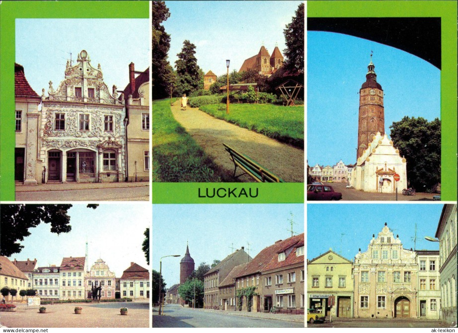 Luckau Łuków Markt, Nikolaikirche, Georgenkapelle, Calauer Straße 1982/1984 - Luckau