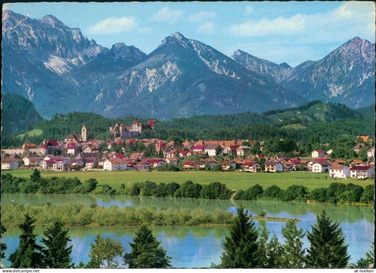 Ansichtskarte Füssen Blick Auf Die Stadt 1970 - Fuessen