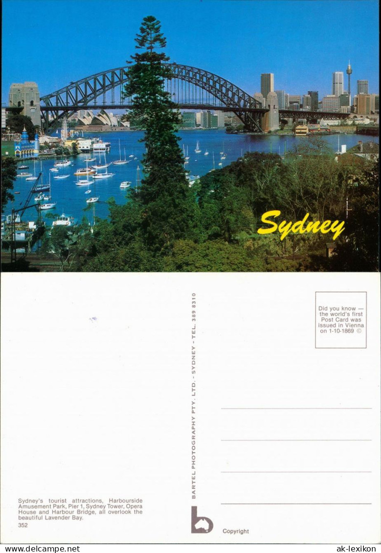 Postcard Sydney Harbourside Amusement Park, Pier 1, Tower, Opera 2000 - Sydney