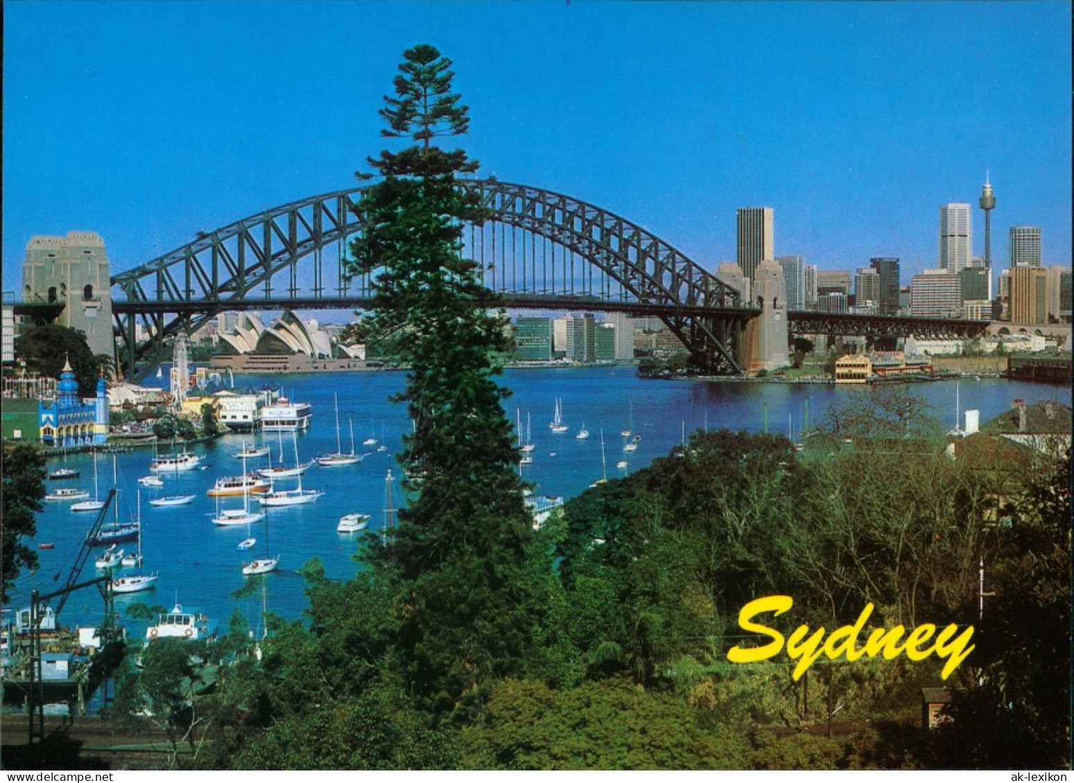 Postcard Sydney Harbourside Amusement Park, Pier 1, Tower, Opera 2000 - Sydney