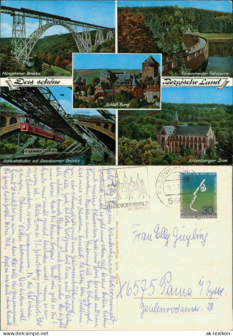 Ansichtskarte Elberfeld-Wuppertal Mehrbild Das Schöne Bergische Land 1973 - Solingen