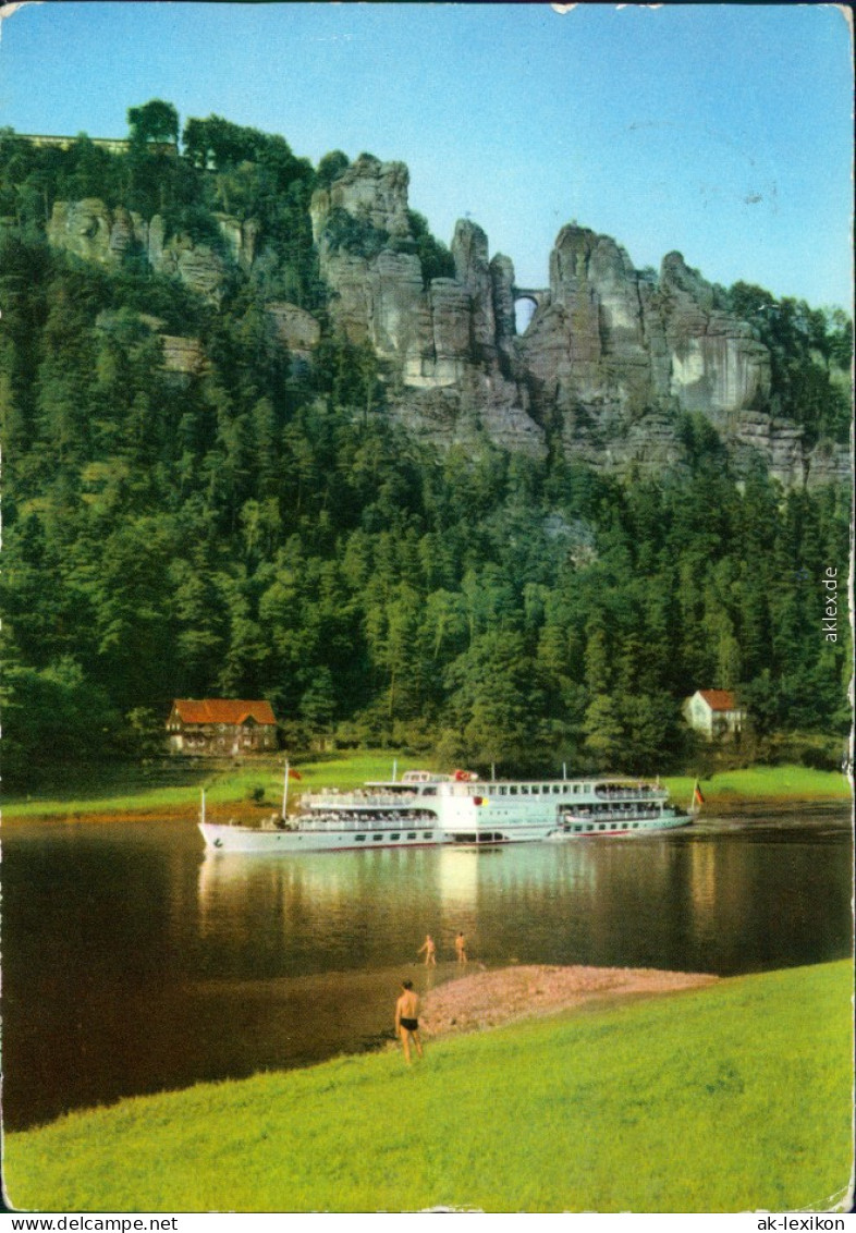Ansichtskarte Ansichtskarte Rathen Bastei Mit Luxusmotorschiff G1988 - Rathen