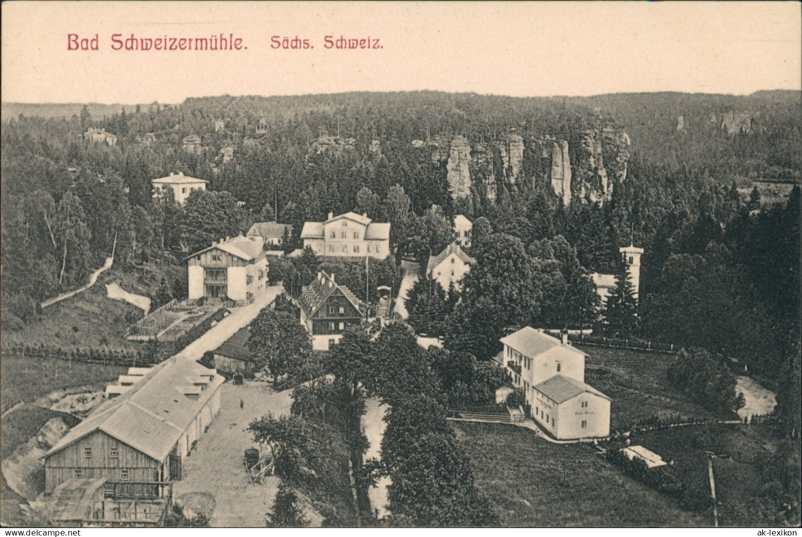 Bad Schweizermühle-Rosenthal-Bielatal Panorama-Blick Auf Wohnhäuser 1910 - Rosenthal-Bielatal