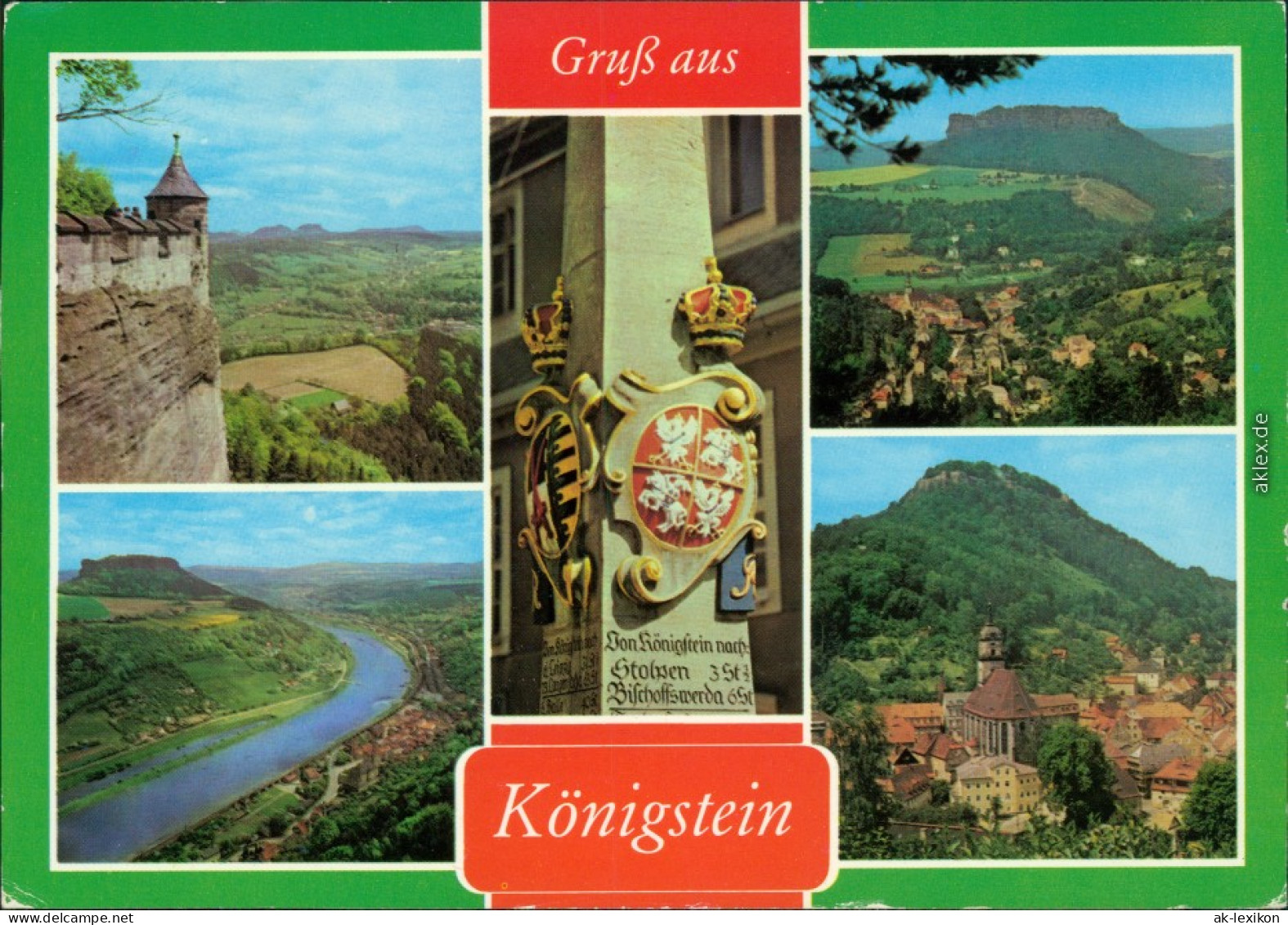 Königstein (Sächsische Schweiz) Blick Vom Königstein, Lilienstein  G1986 - Koenigstein (Saechs. Schw.)