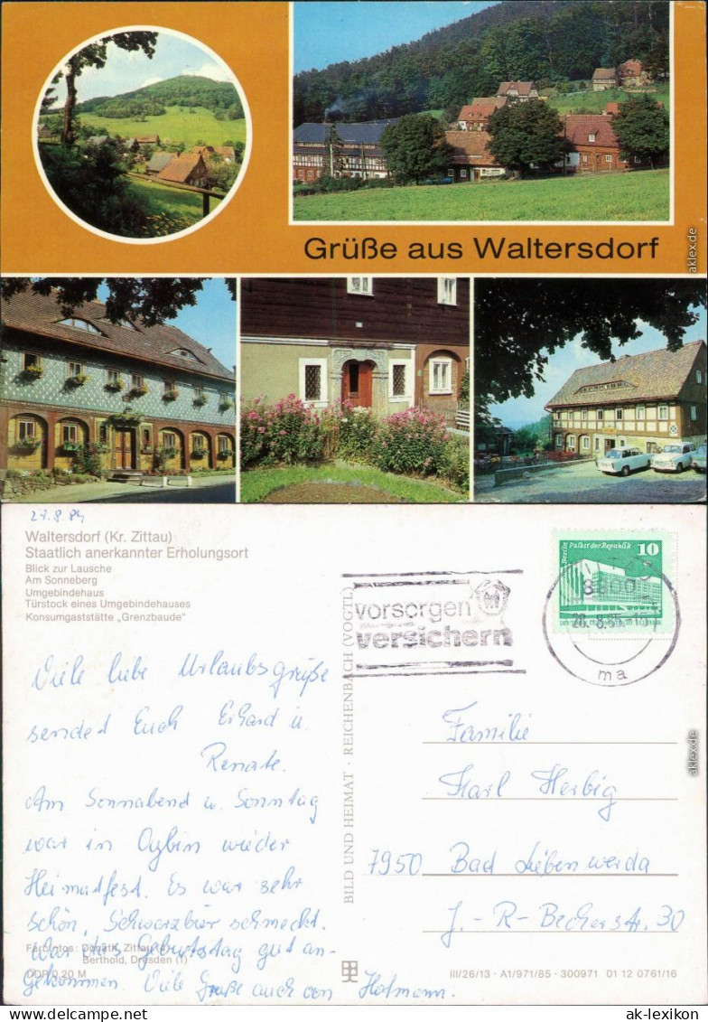 Waltersdorf Großschönau  Sonneberg,  Umgebindehauses, Konsumgaststätte  G1985 - Grossschoenau (Sachsen)