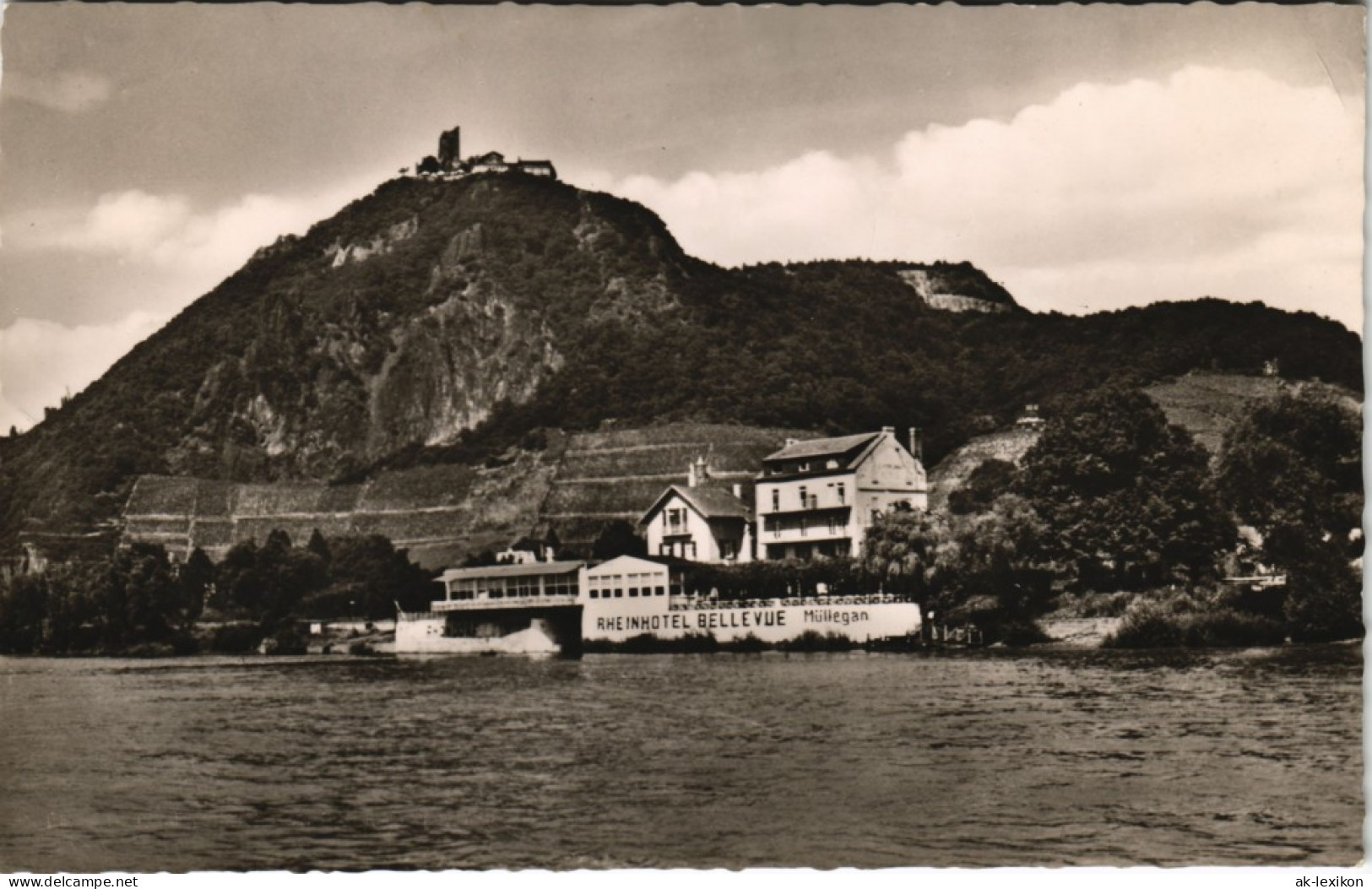 Ansichtskarte Rhöndorf-Bad Honnef Rheinhotel Bellevue 1957 - Bad Honnef