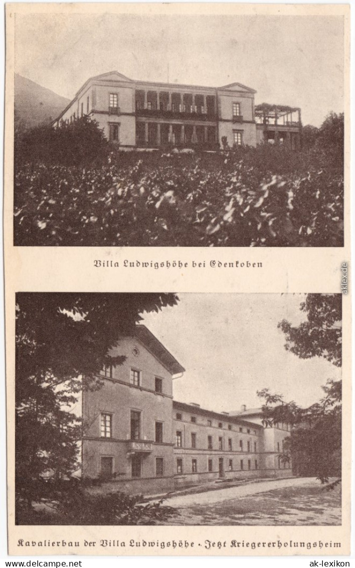 Edenkoben 2 Bild Villa Ludwigshöhe Und Kavalierhaus 1929  - Edenkoben