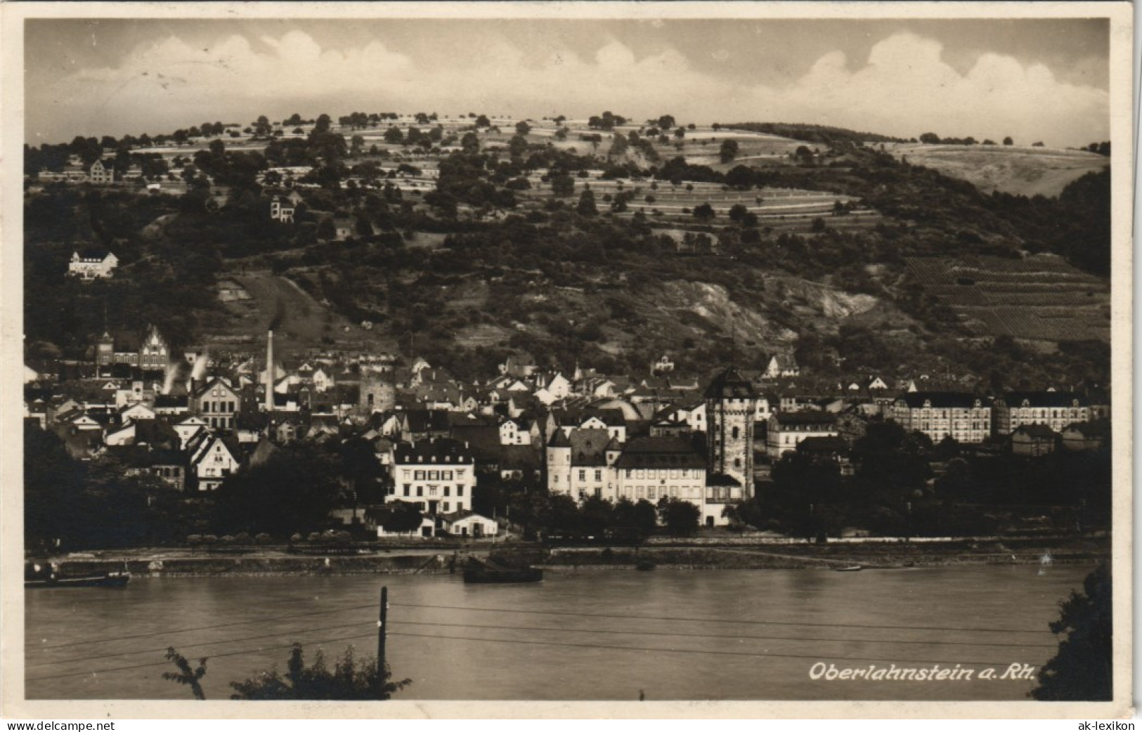 Ansichtskarte Oberlahnstein-Lahnstein Blick Auf Die Stadt - Fabrik 1928 - Lahnstein