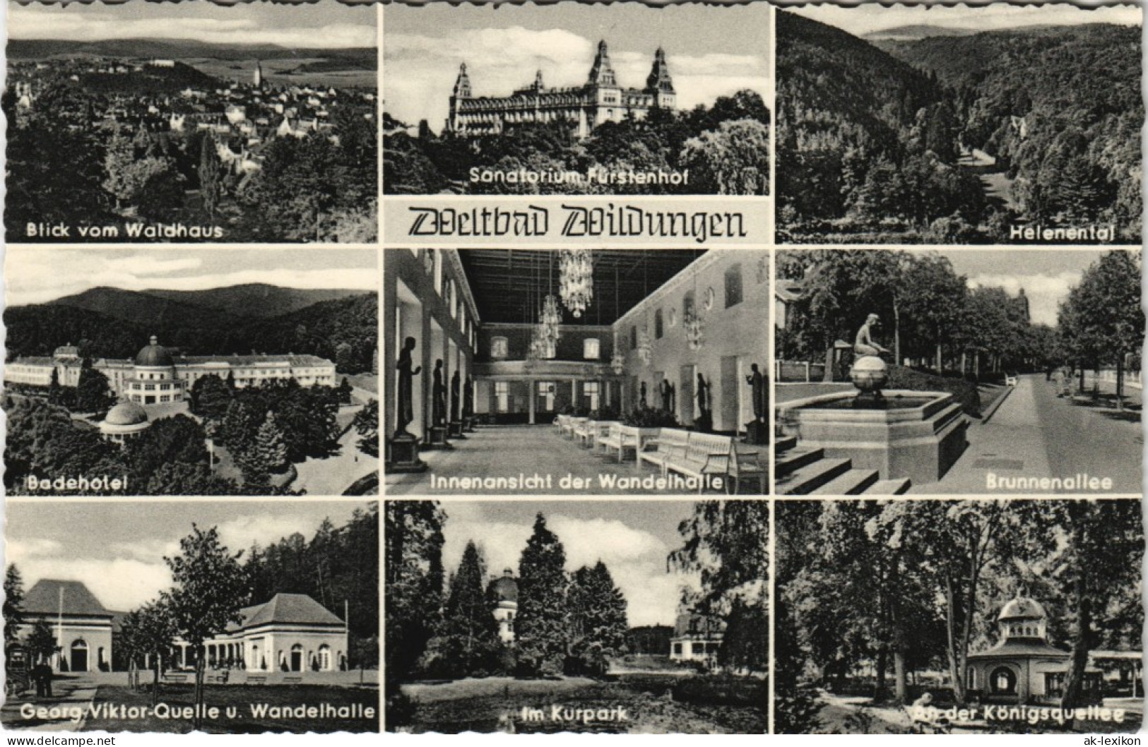 Bad Wildungen Mehrbild-AK Ua. Badehotel, Blick Waldhaus, Kurpark Uvm. 1960 - Bad Wildungen