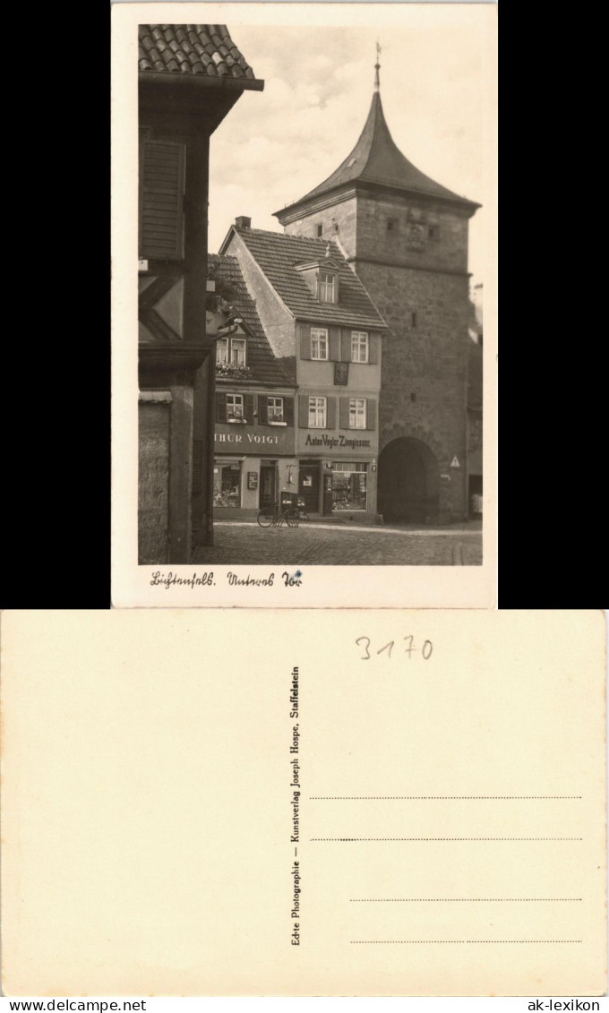 Ansichtskarte Lichtenfels (Bayern) Marktplatz, Geschäfte 1934 - Lichtenfels