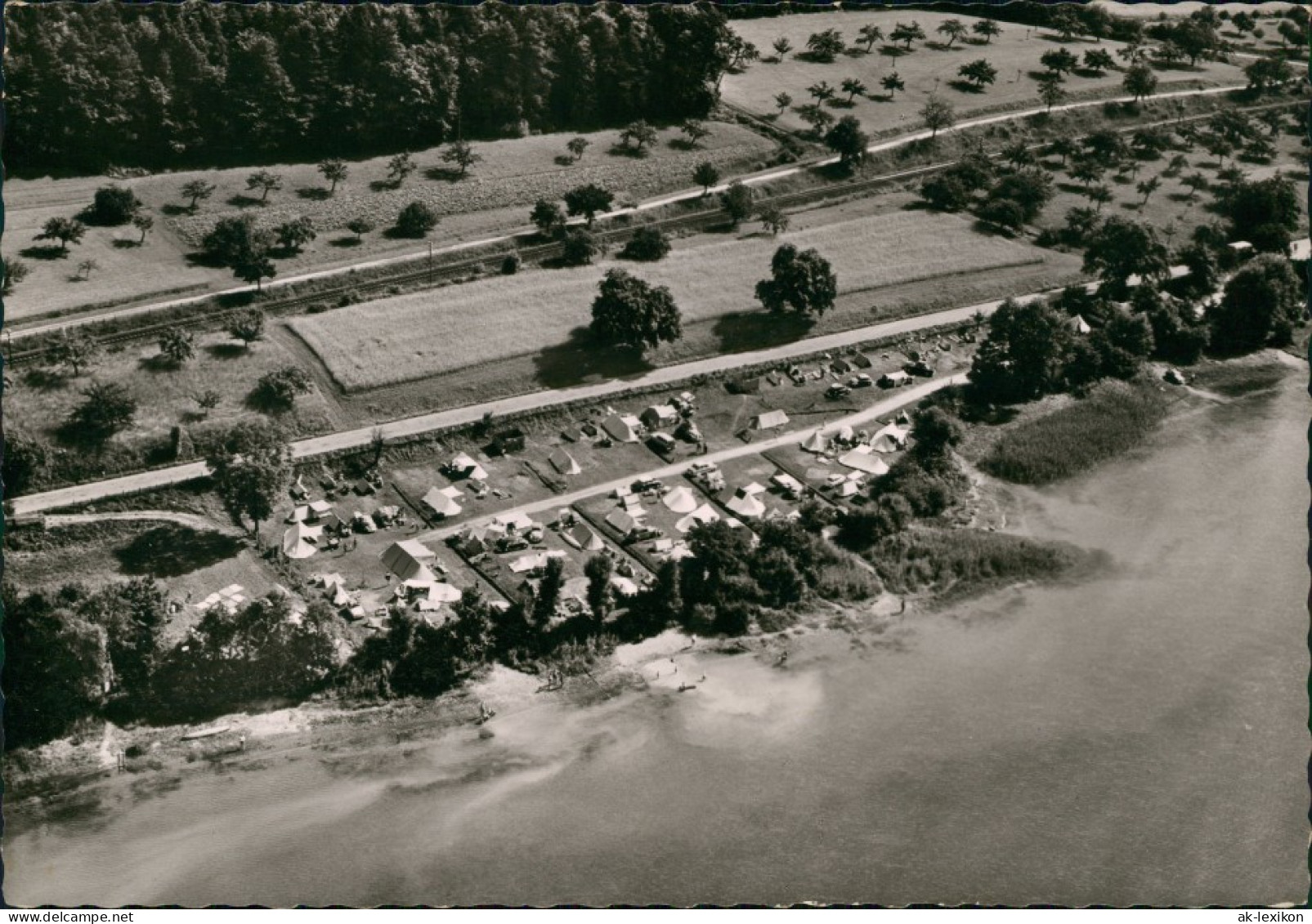 Ansichtskarte Nußdorf Maurach-Überlingen Luftbild Campingplatz DENZ 1966 - Ueberlingen