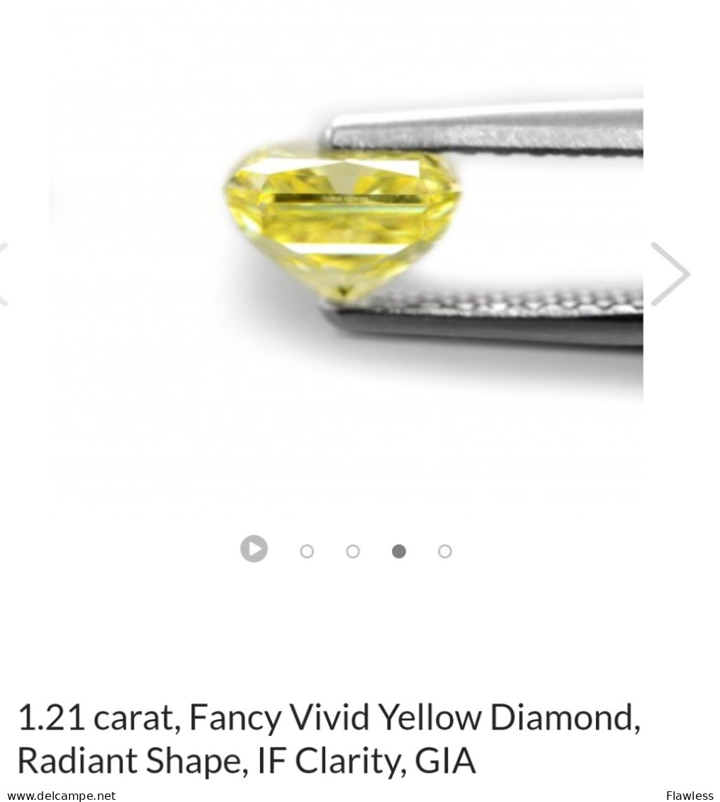 Diamant Fancy Vivid yellow 1.21 carat avec certificat GIA