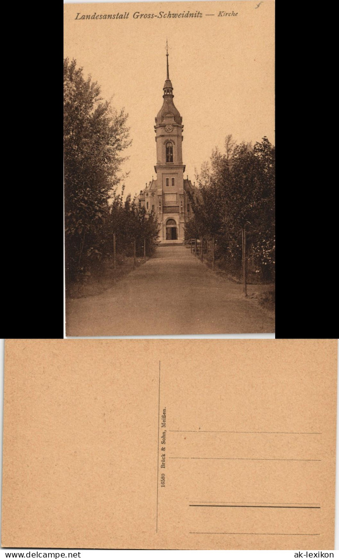 Ansichtskarte Großschweidnitz (OL) Swó&#324;ca Partie An Der Kirche 1913 - Grossschweidnitz