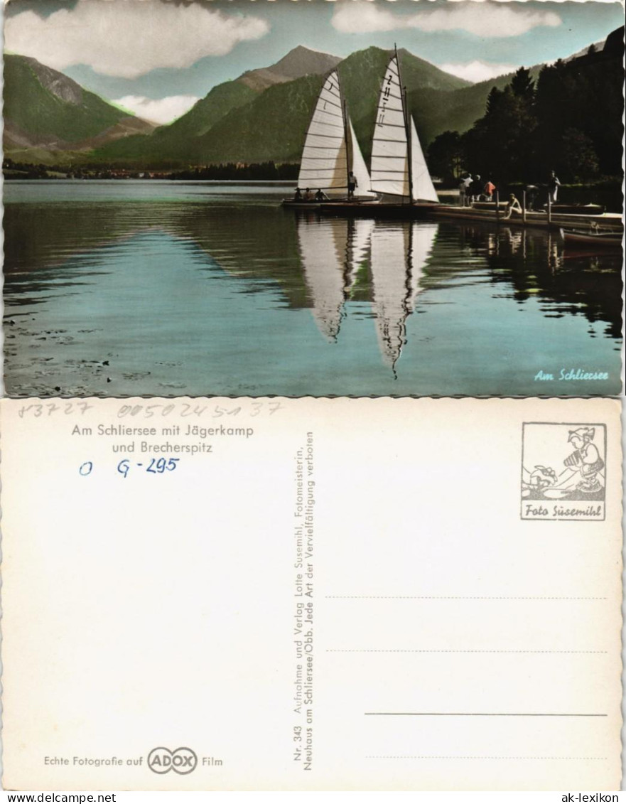 Ansichtskarte Schliersee Schliersee - Segelboote, Color 1959 - Schliersee
