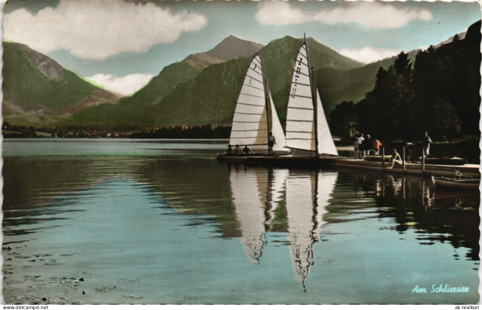 Ansichtskarte Schliersee Schliersee - Segelboote, Color 1959 - Schliersee