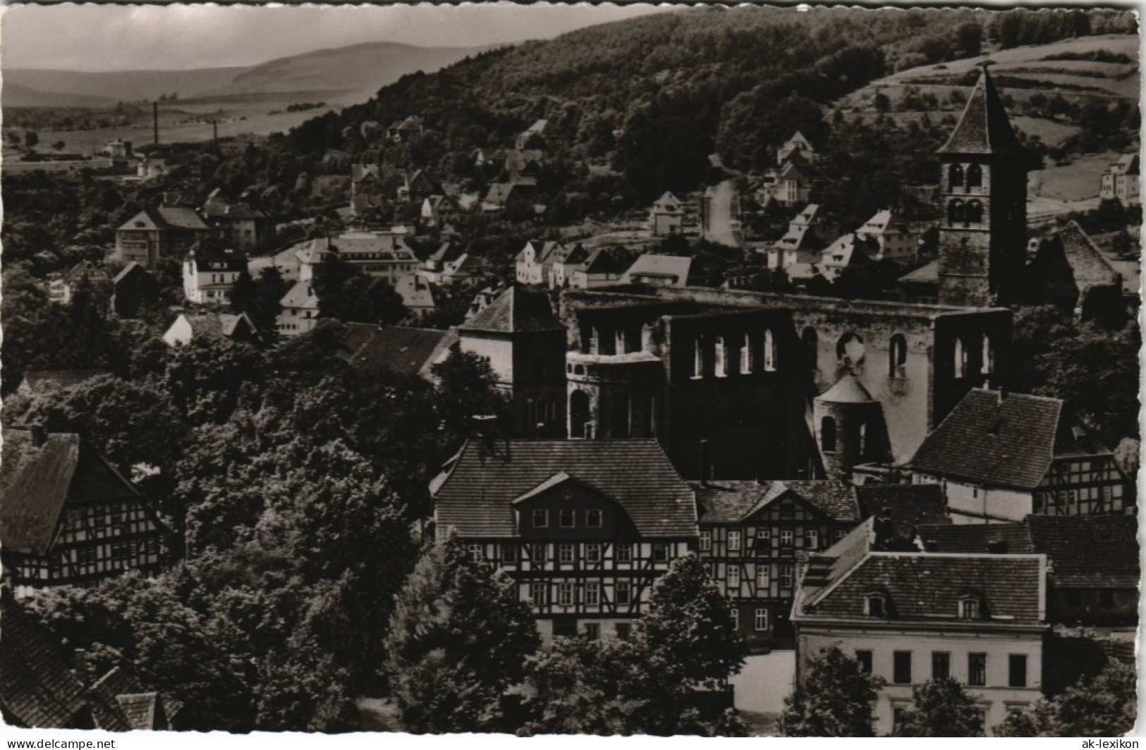 Ansichtskarte Bad Hersfeld Blick Zur Stiftsruine - Blick Zur Stadt 1961 - Bad Hersfeld