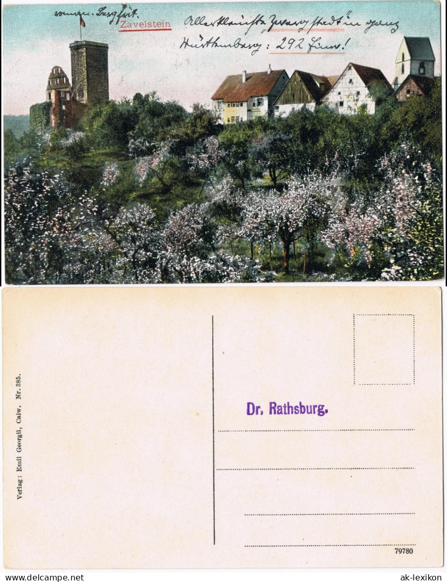 Ansichtskarte Bad Teinach-Zavelstein Stadt - Baumblüte 1913 - Bad Teinach