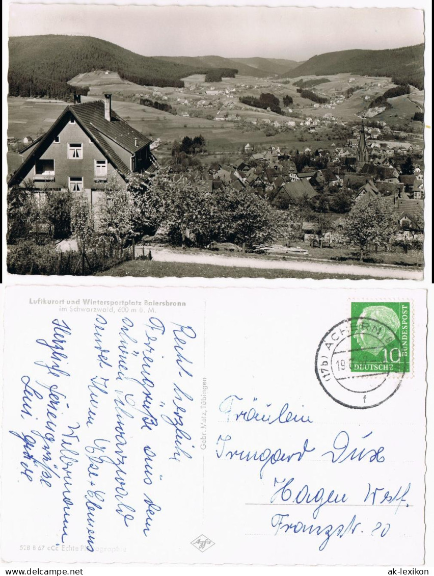 Ansichtskarte Baiersbronn Panorama-Ansicht, Schwarzwald 1957 - Baiersbronn