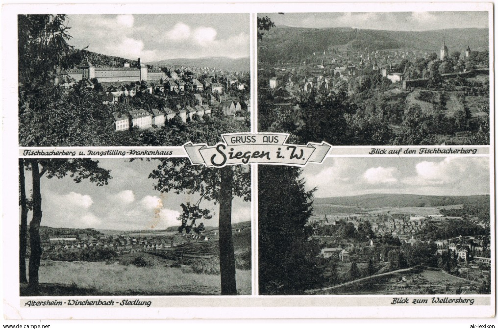Ansichtskarte Siegen Mehrbildkarte Mit 4 Panorama-Ansichten 1955 - Siegen