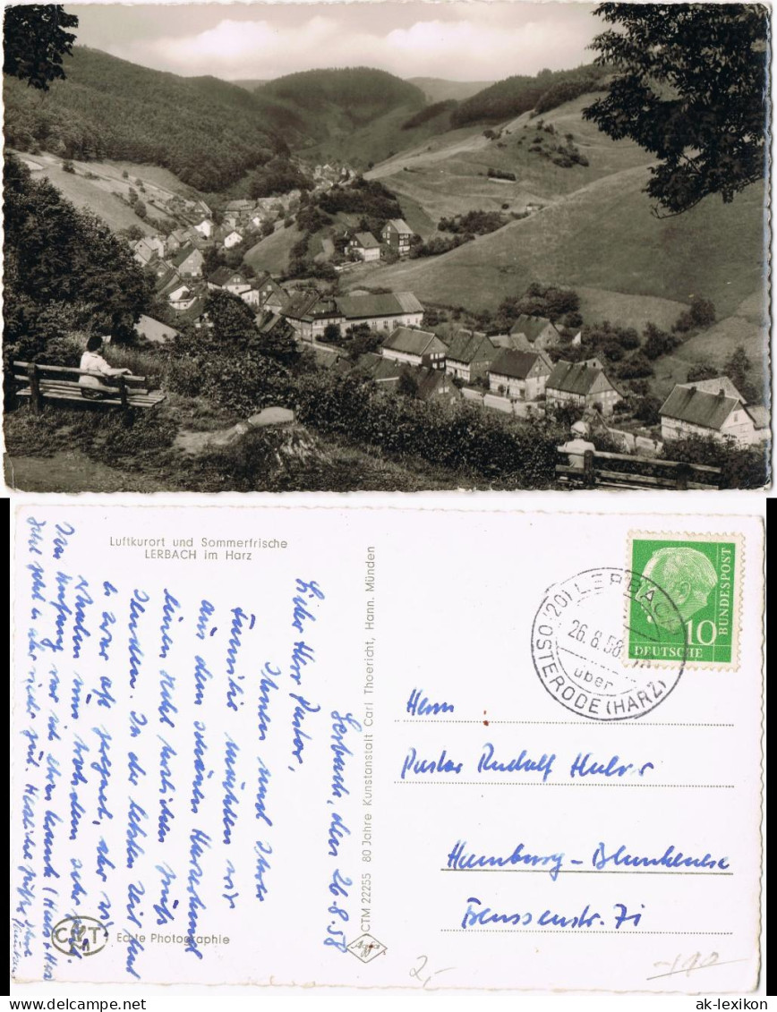 Lerbach-Osterode Harz Stadt 1958  Gel. Landpost-Stempel Lerbach über Osterode - Osterode