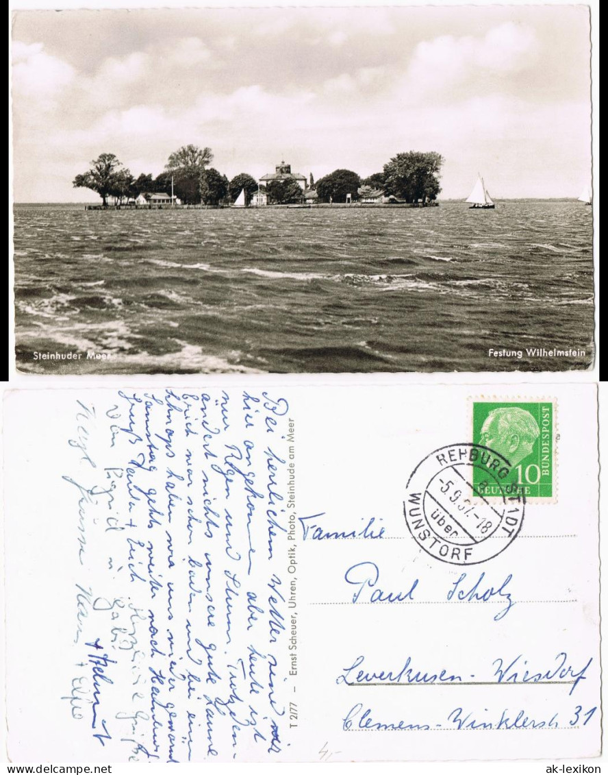 Insel Wilhelmstein Mit Festung 1964  Gel Landpost-Stempel Rehburg über Wunstorf - Wunstorf