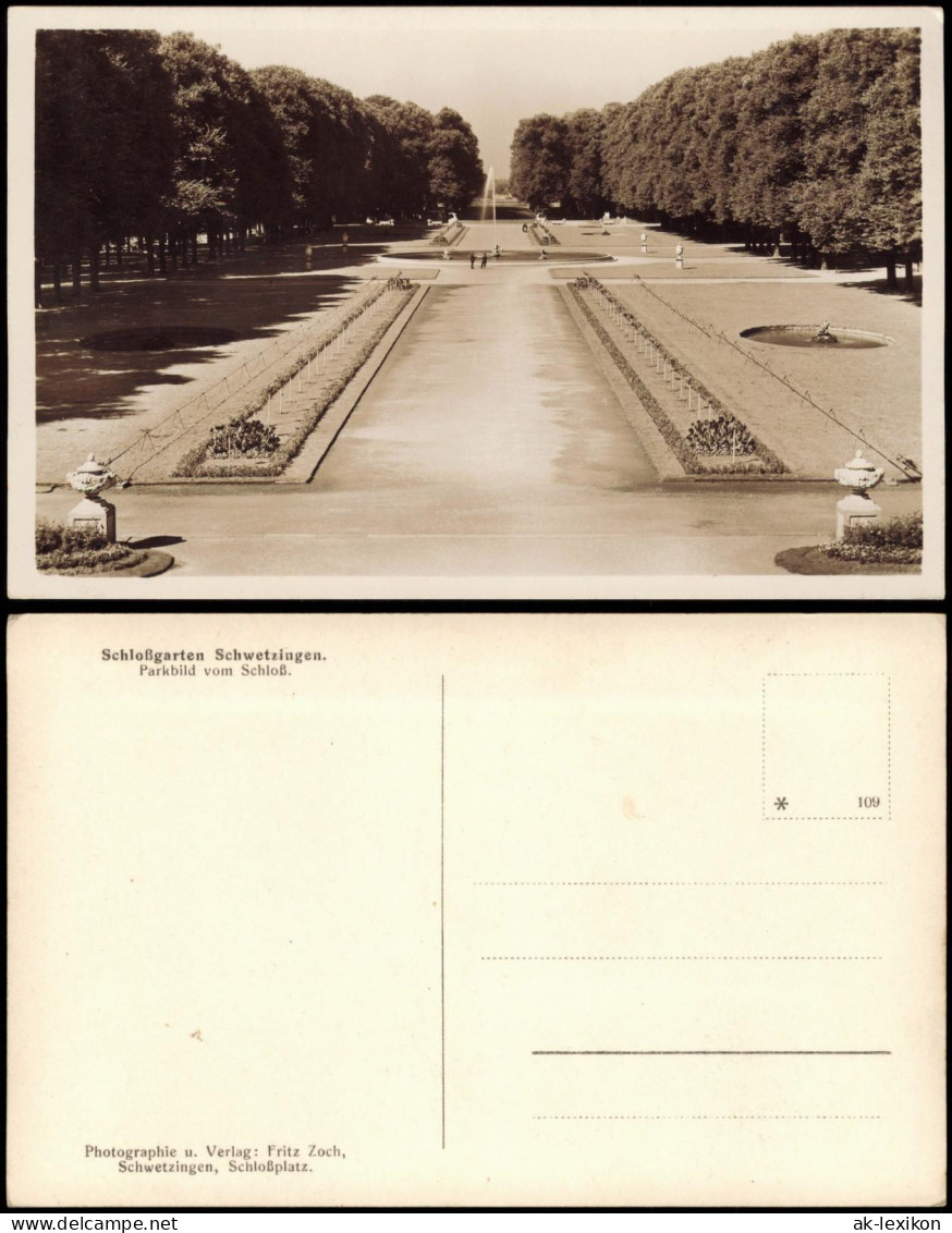 Ansichtskarte Schwetzingen Schlossgarten 1931 - Schwetzingen
