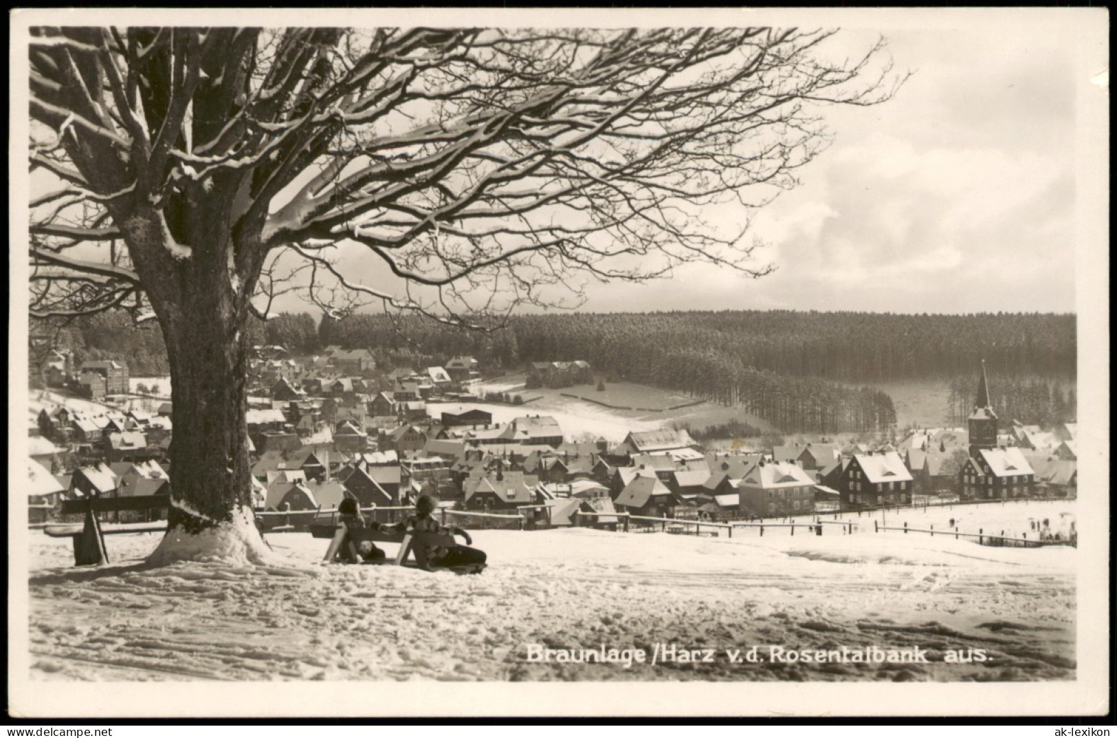 Ansichtskarte Braunlage Harz Blick V. D. Rosentalbank Aus 1952 - Braunlage