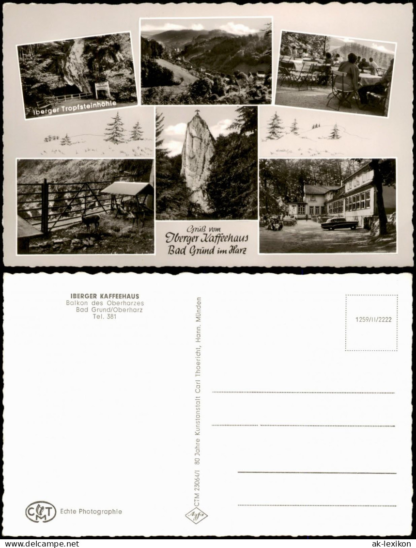 Bad Grund (Harz) Mehrbildkarte Mit IBERGER KAFFEEHAUS, Tropfsteinhöhle Uvm. 1960 - Bad Grund