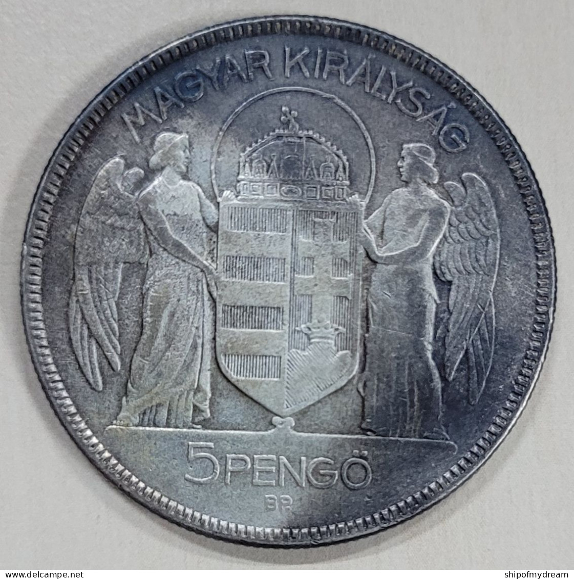 Hungary Silver 5 Pengo 1930. KM-512. Admiral Horthy - Ungheria