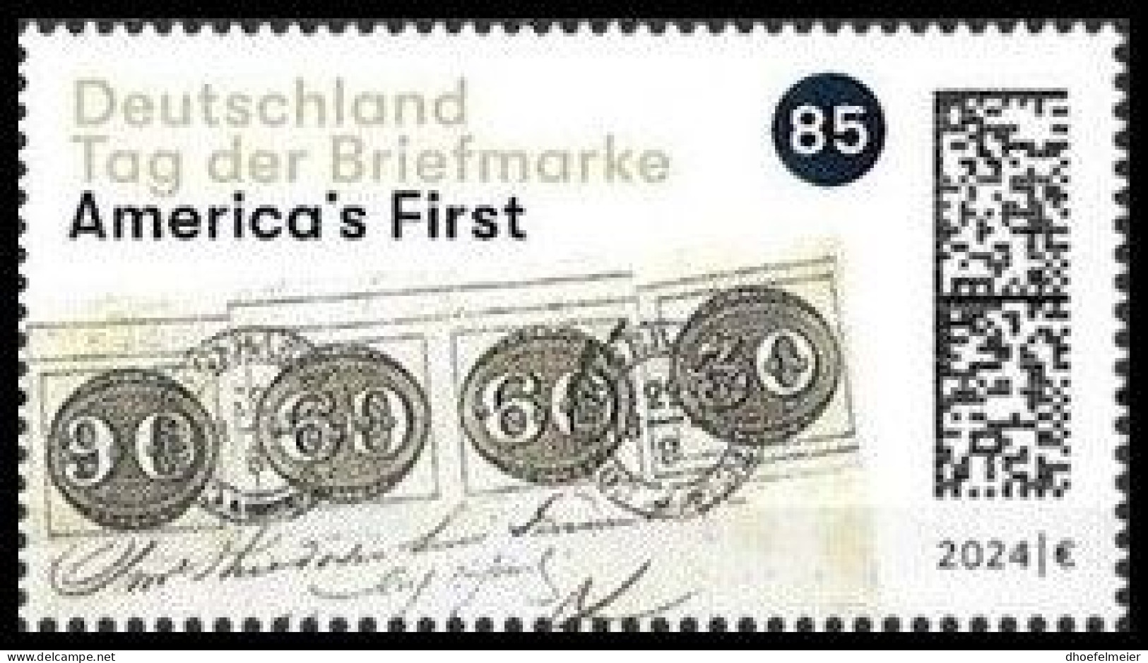 GERMANY BUND 2024 MNH Tag Der Briefmarke Day Of Stamp America First Mi.-Nr. 3822 # DHQ2414 - Tag Der Briefmarke