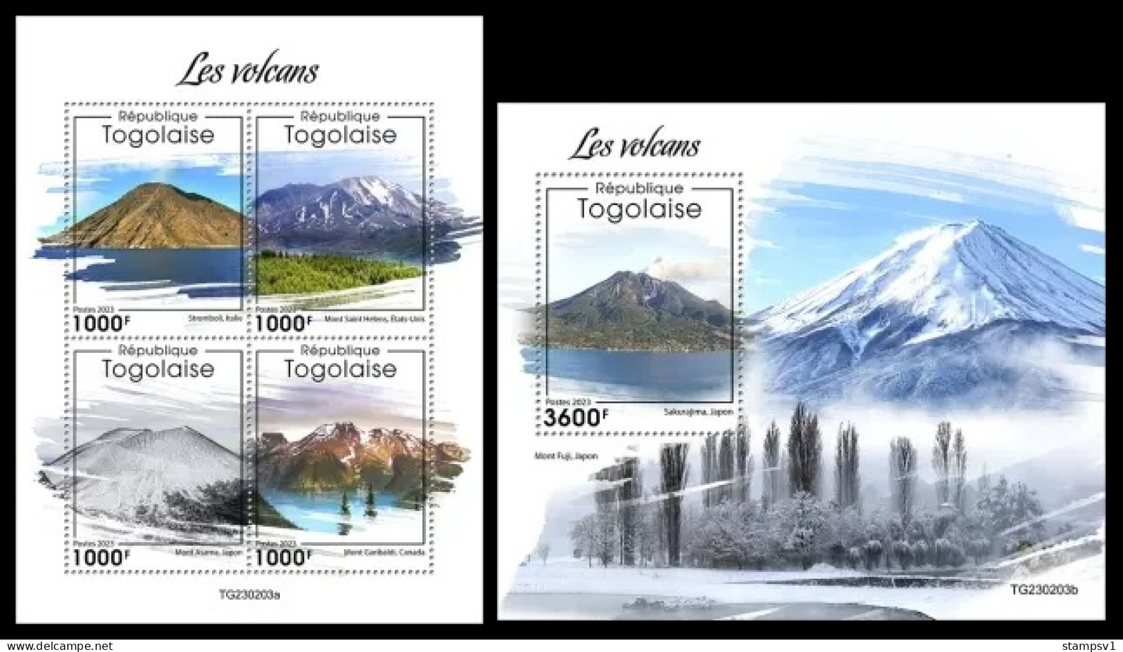 Togo  2023 Volcanoes. (203) OFFICIAL ISSUE - Vulcani