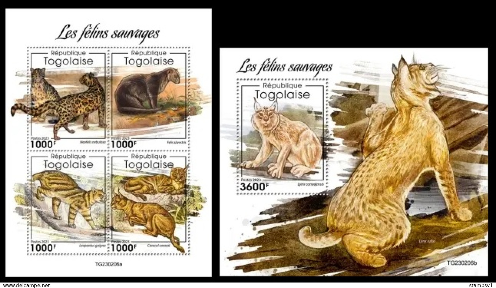 Togo  2023 Wild Cats. (206) OFFICIAL ISSUE - Big Cats (cats Of Prey)