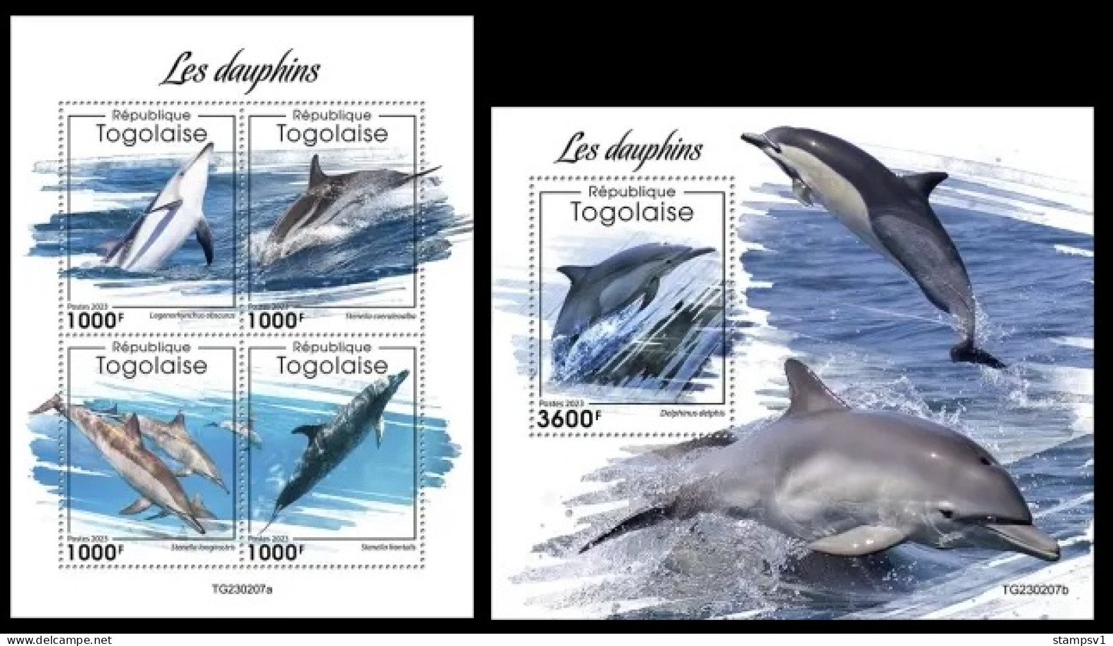 Togo  2023 Dolphins. (207) OFFICIAL ISSUE - Delfines