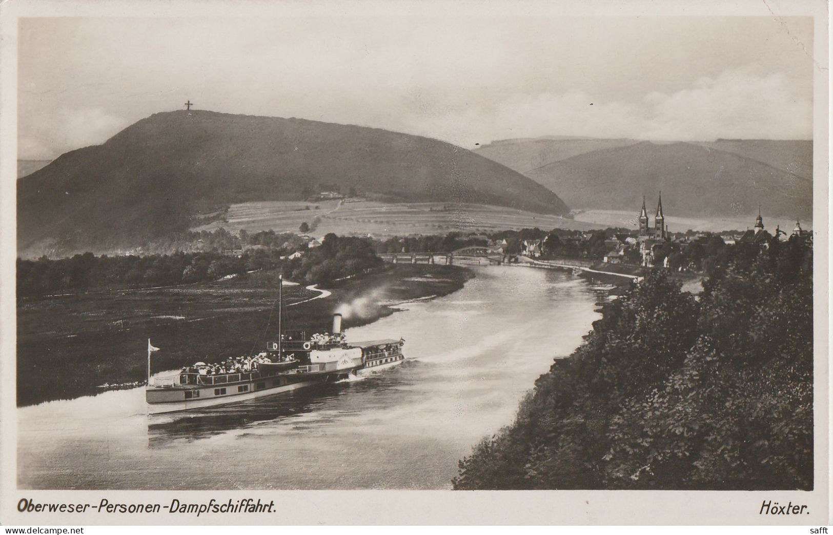 AK Höxter, Oberweser-Personen-Dampfschifffahrt Um 1930 - Höxter