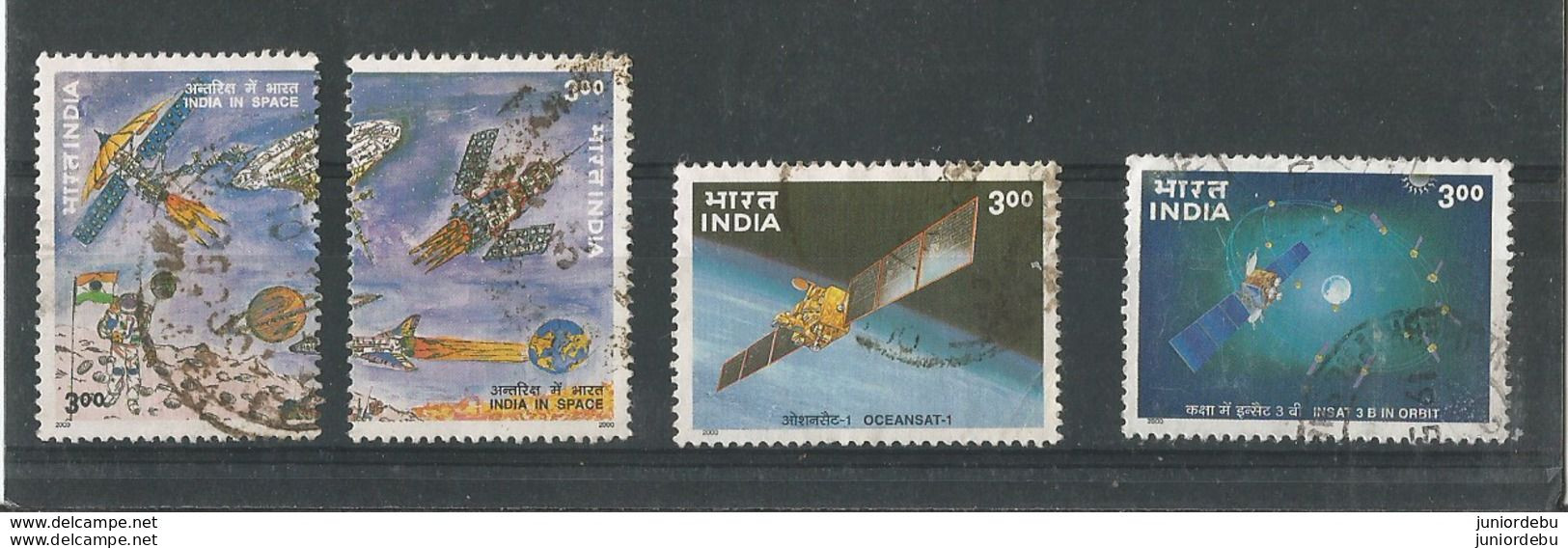 India - 2000 - Indian Space Programme - Complete Set - Used. ( Satellite ) ( Condition As Per Scan ) ( OL 20.1.19 ) - Usados