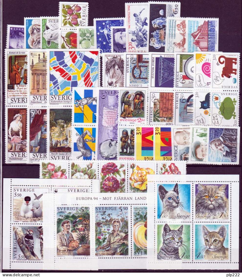 Svezia 1994 Annata Completa / Complete Year Set **/MNH VF - Volledig Jaar