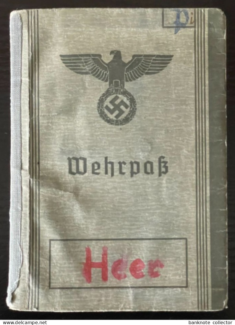 Deutschland, Germany - Deutsches Reich - Wehrpaß - Heer - 1940 ! - 1939-45