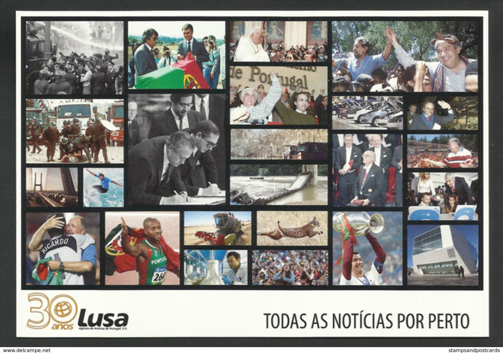 Portugal 2016 Entier Postal 30 Ans Lusa Agence De Presse Portugaise Media Postal Stationery Lusa News Agency 30 Years - Enteros Postales