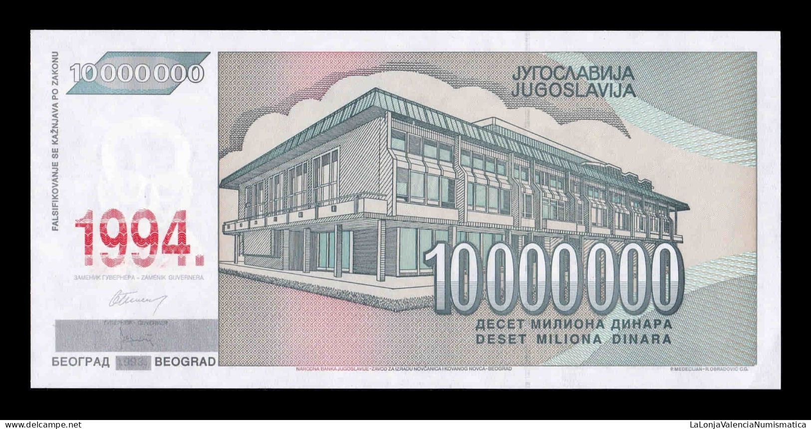 Yugoslavia 10000000 Dinara 1994 Pick 144 Sc Unc - Yougoslavie