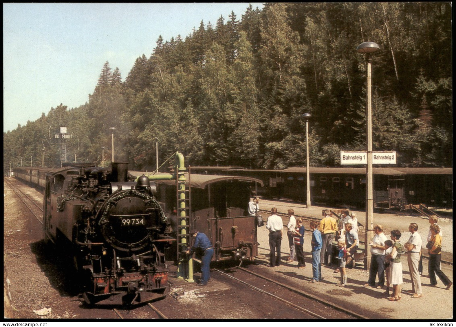 .Sachsen Schmalspurbahn Freital-Hainsberg - Kurort Kipsdorf, Bahnhof  1988 - Kipsdorf