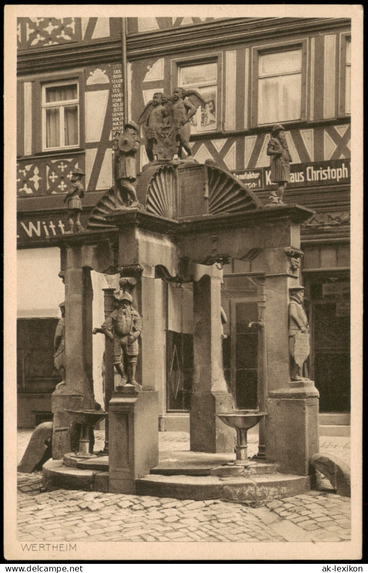 Ansichtskarte Wertheim Partie Am Engelsbrunnen 1930 - Wertheim