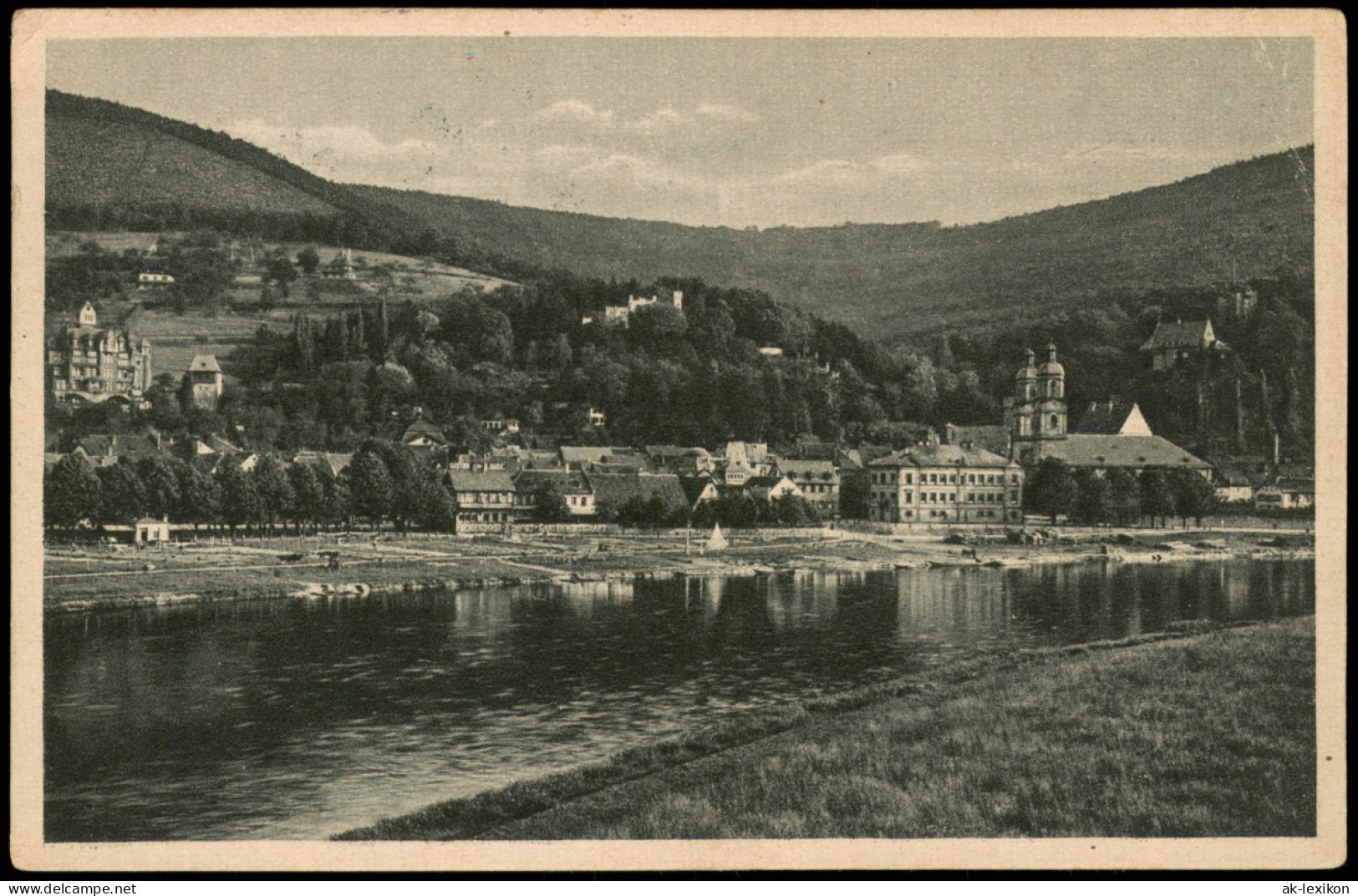 Ansichtskarte Miltenberg (Main) Panorama-Ansicht Partie Am Main 1929 - Miltenberg A. Main