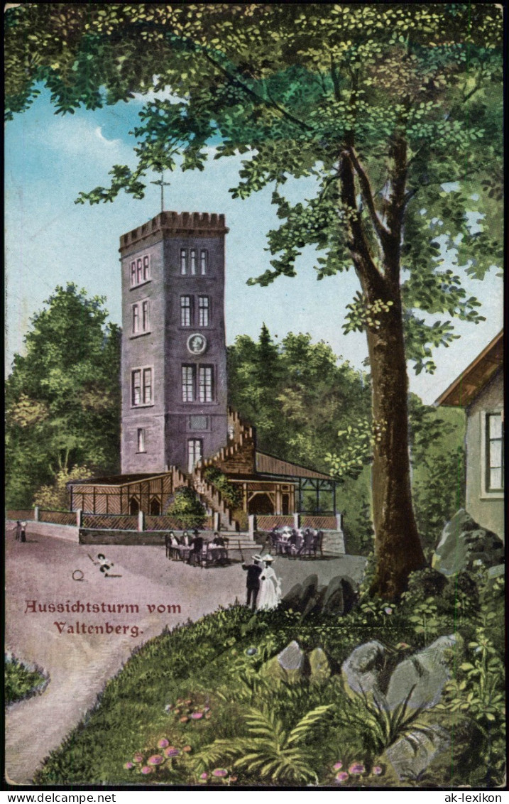 Neukirch (Lausitz) Oberneukirch  Valtenberg-Gasthaus, Künstlerkarte 1912 - Neukirch (Lausitz)