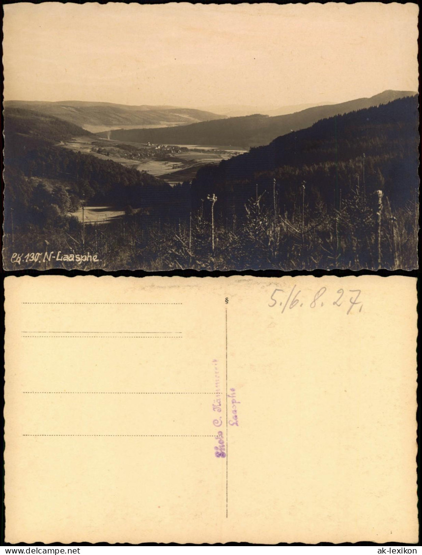 Ansichtskarte Bad Laasphe Blick Auf Die Stadt - Fotokarte 1928 - Bad Laasphe