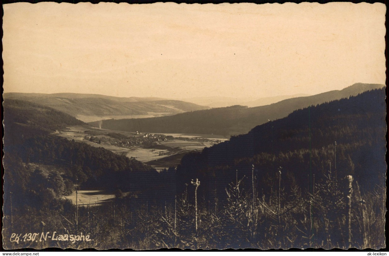 Ansichtskarte Bad Laasphe Blick Auf Die Stadt - Fotokarte 1928 - Bad Laasphe