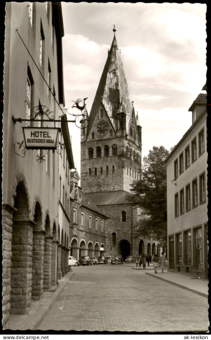 Ansichtskarte Soest Rathausstraße, Hotel Deutsches Haus 1961 - Soest